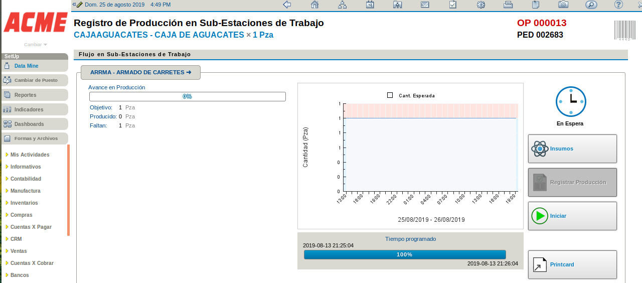 Pantalla de Trazabilidad y Labores de Cultivo